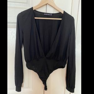 PrettyLittleThing Black Bodysuit